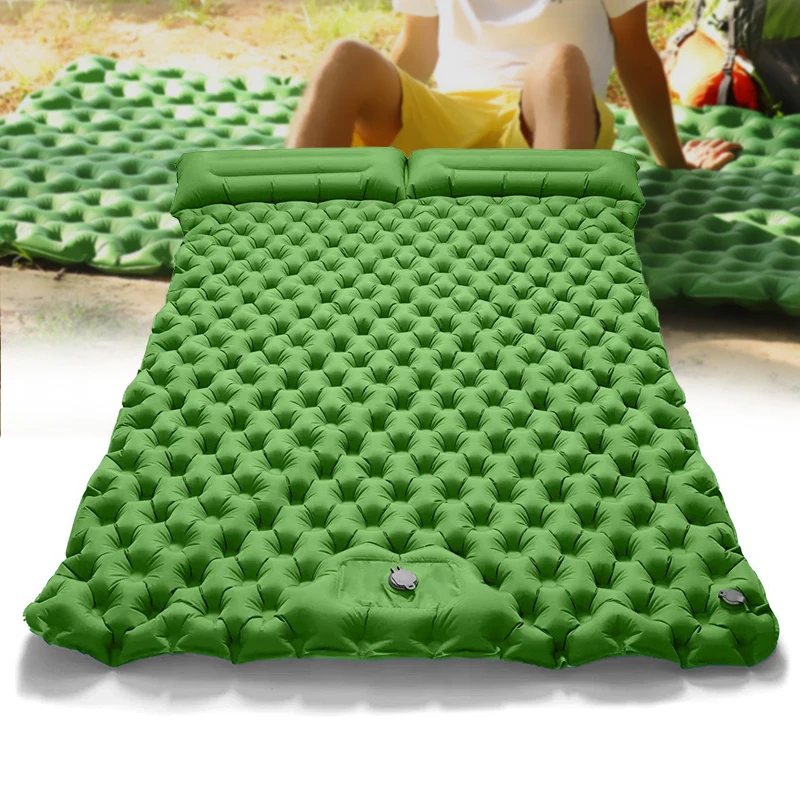 Outdoor air bed ultralight Double Self-Inflatable Mattress Portable tent mat Sleeping Pad Camping Travel Backpacking Hiking