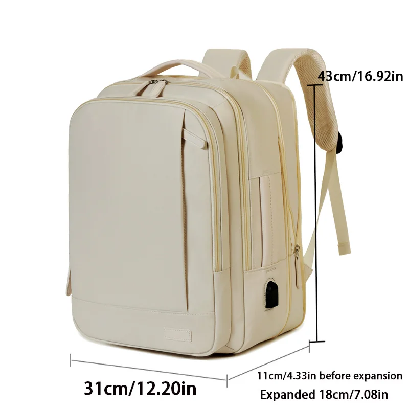 Mochila para computador de viagem comercial, mochila de grande capacidade, mochila para laptop, mochila multifuncional e expansível