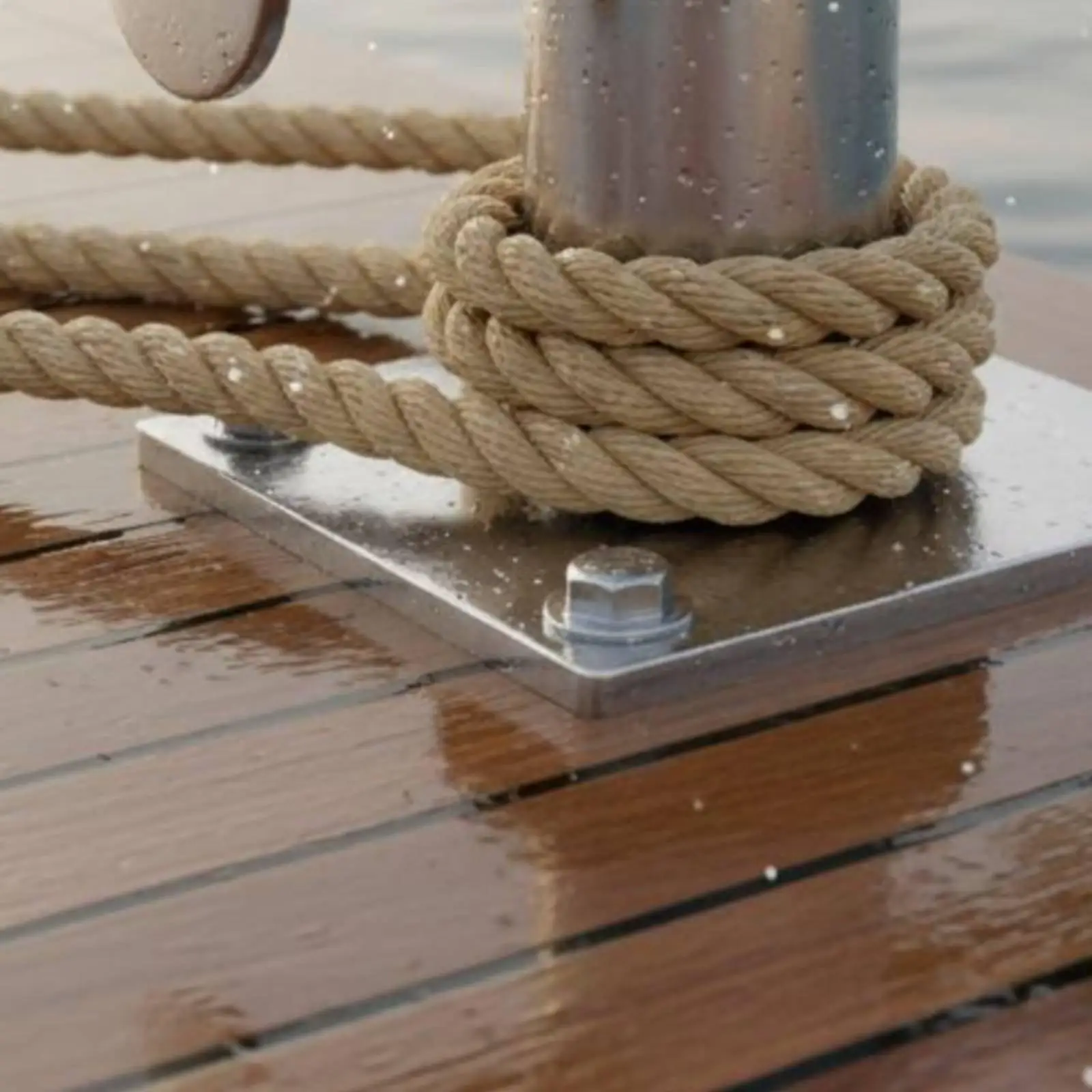 Cross Mooring Bollard Stainless Steel Dock Bollard Saltwater Mooring Bitt for Marina, Yacht Harbor