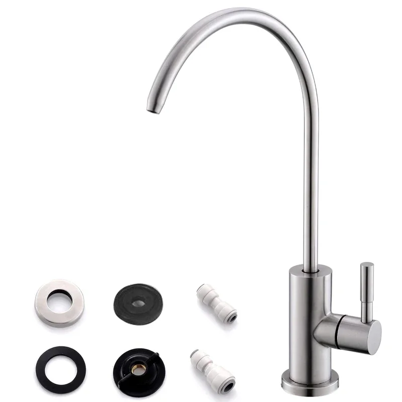 Drinking Water Faucet for Kitchen Sink, Water Filter Faucet Stainless Steel for Reverse Osmosis or Water Filtration RO Faucet