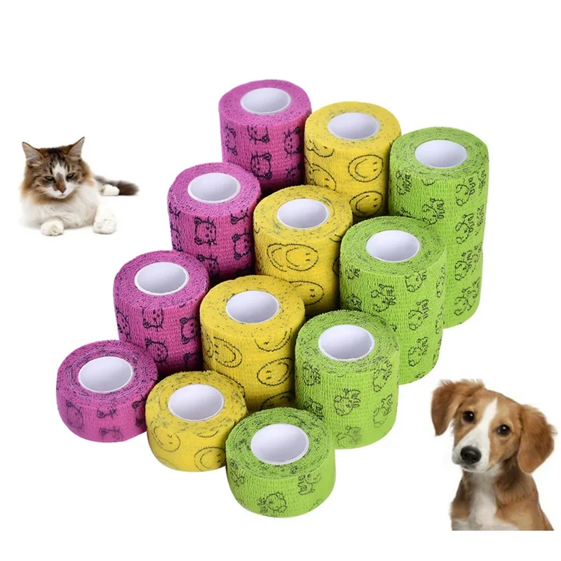 Interrupteur bandage élastique auto-adhésif pour animal de compagnie, couvre-jambes pour chien et chat, sangle de protection médicale, bandage