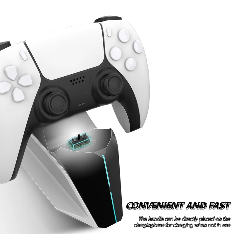 Stacja ładująca dwoma kontrolerami 9 diodami LED do mat antypoślizgowych i wskaźnikami LED H7JF