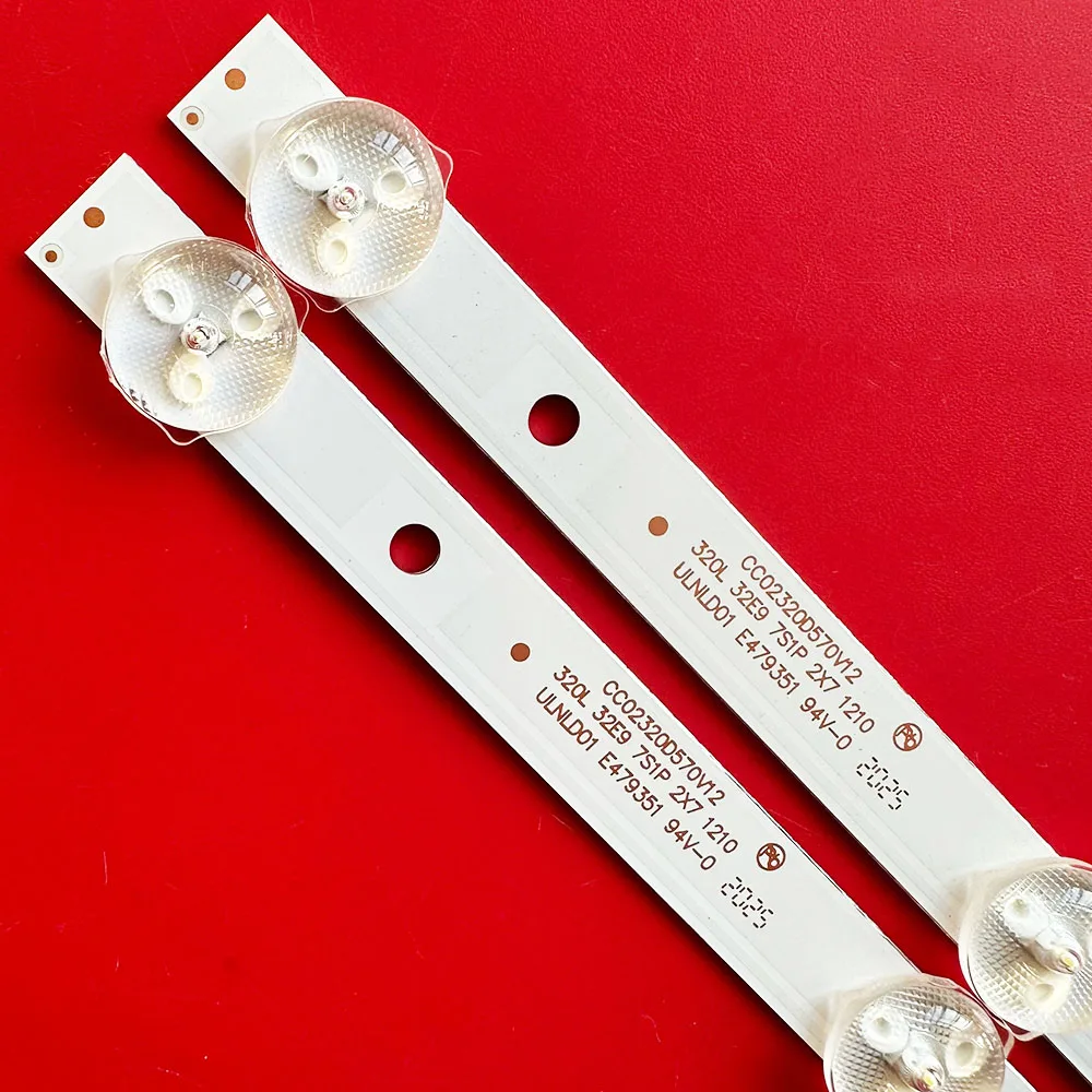 4/10PCS Tira Retroiluminação LED Para 32 polegadas 320L 32E9 7S1P 2X7 CC02320D570V12 32S1