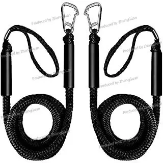 Dock Rope Boat Rope Stainless Steel Clip Fitting Boat PWC Built-in Buffer Kayak Mooring Cable