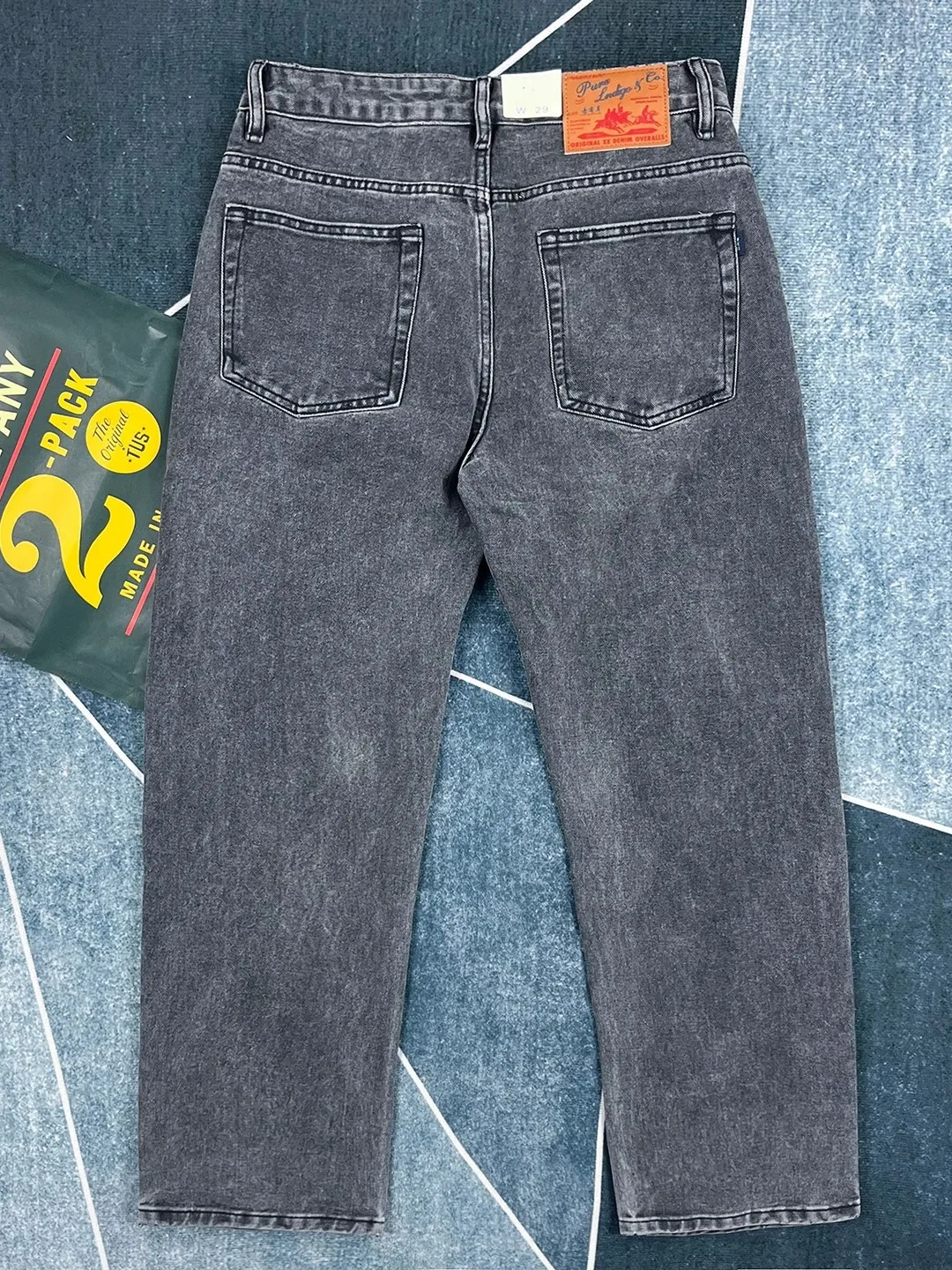 

Retro e ey Thi Straight Leg Men's Jeans Casual Loose Fit Classic Sle All-Match Autumn Faion Brand Japanese Sle