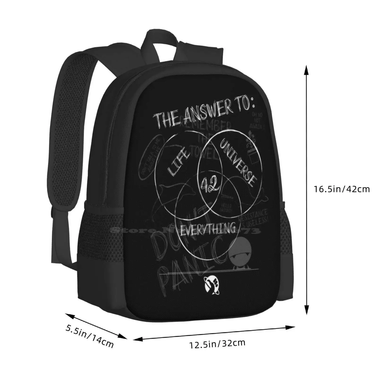 The Answer Is... New Arrivals Unisex Bags Student Bag Backpack Hitchhikers Guide To The Galaxy Ironic 42 Douglas Adam Dont