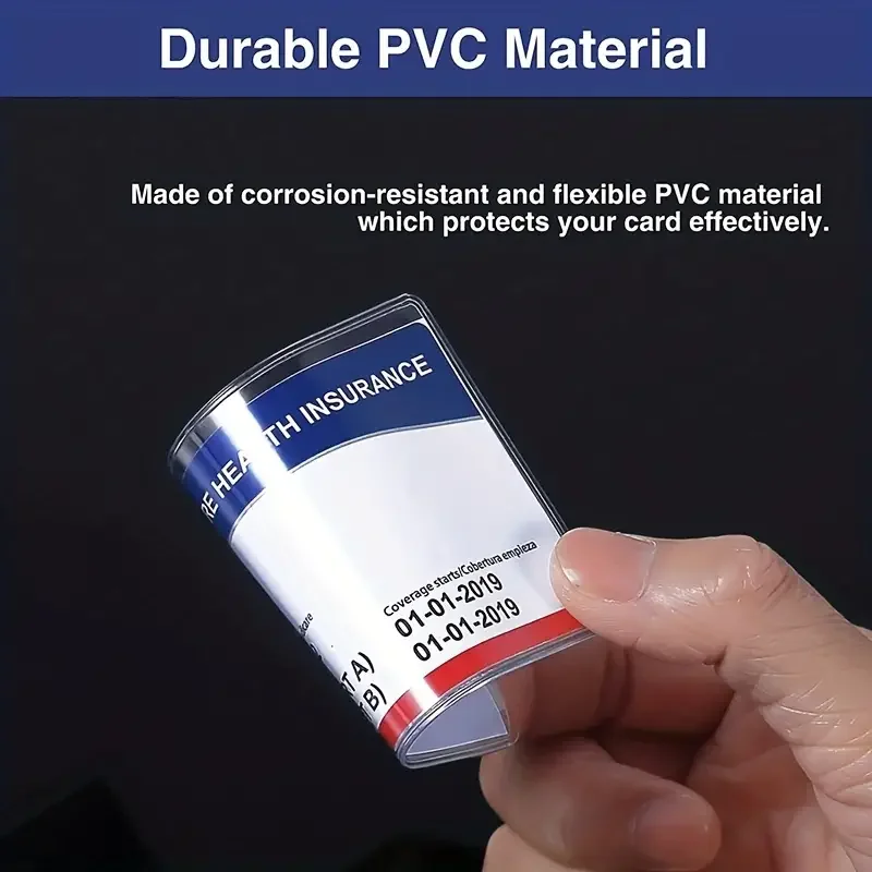 10pcs medicare card holder waterproof protector sleeves clear pvc soft for credit card business card social security card