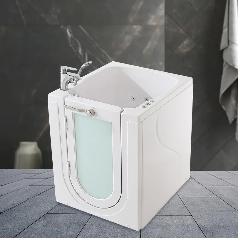 ABS door elderly portable lowes walk in bathtub with shower