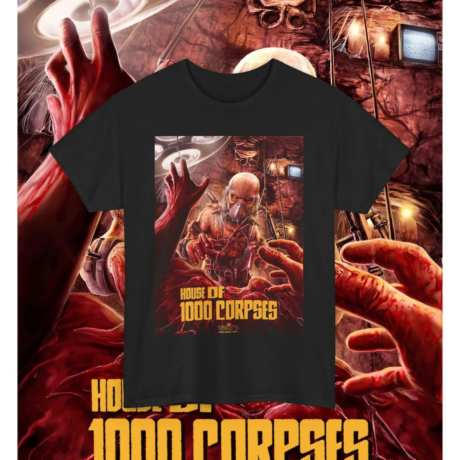 

House of 1000 Corpses Rob Zombie Horror Movie Unisex Heavy Cotton Tee