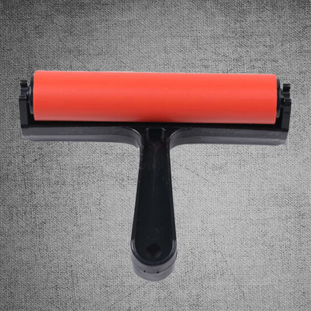 

15Cm Ink Roller for Painting Glue Application Professional Tool with Plastic Frame Easy Clean Rolling Wheel Applicator