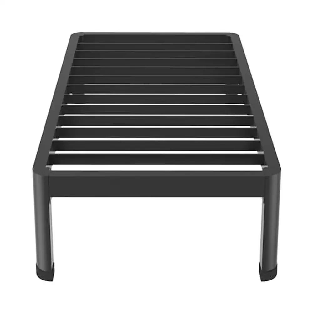 

Heavy Duty Twin XL Bed Frame with Rounded Corner Edge Legs 14 Inch Tall 3500 lbs Capacity Metal Platform Bed Frame Easy Assembly