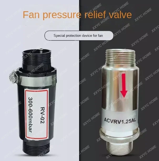 Aluminum alloy/plastic pressure relief valve RV-01 RV-02 pressure relief valve for high pressure fan vortex air pump