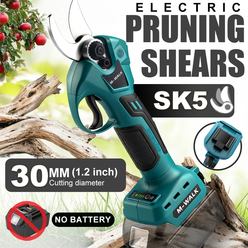 m-walk-brushless-30mm-electric-scissors-for-makita-18v-battery-pins-cordless-portable-fruit-tree-bonsai-electric-pruning-shear