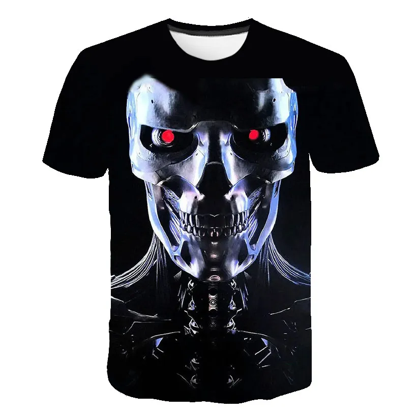 New Terminator 3D Print T-Shirt Streetwear Men Women Fashion Oversized Short Sleeve T Shirt Harajuku Kids Tees Tops Man Clothing