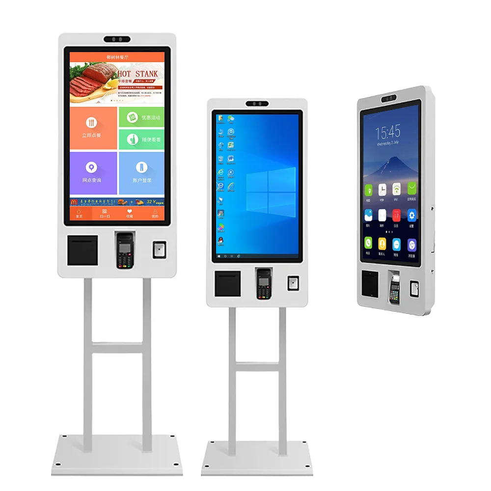 Factory Customized 21.5 Inch Restaurant Queue Ordering And Printing Receipt Self-service Ordering Machine With Scan Code Payment
