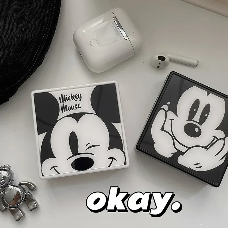 Disney Mickey Mouse Cute Travel Kit Pocket Mini Contact Lens Case Travel Kit Easy Carry Mirror Lenses Box Container Friends Gift