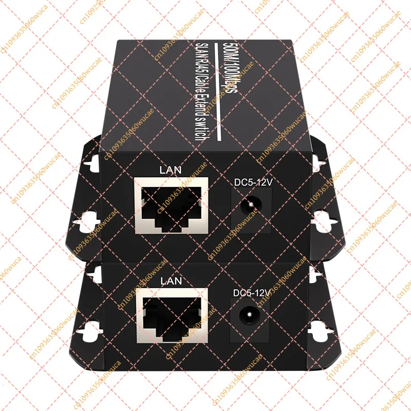 PoE Powered Fast Ethernet Extender, IP over CAT6 Converter for CCTV Camera (Up to 500m)