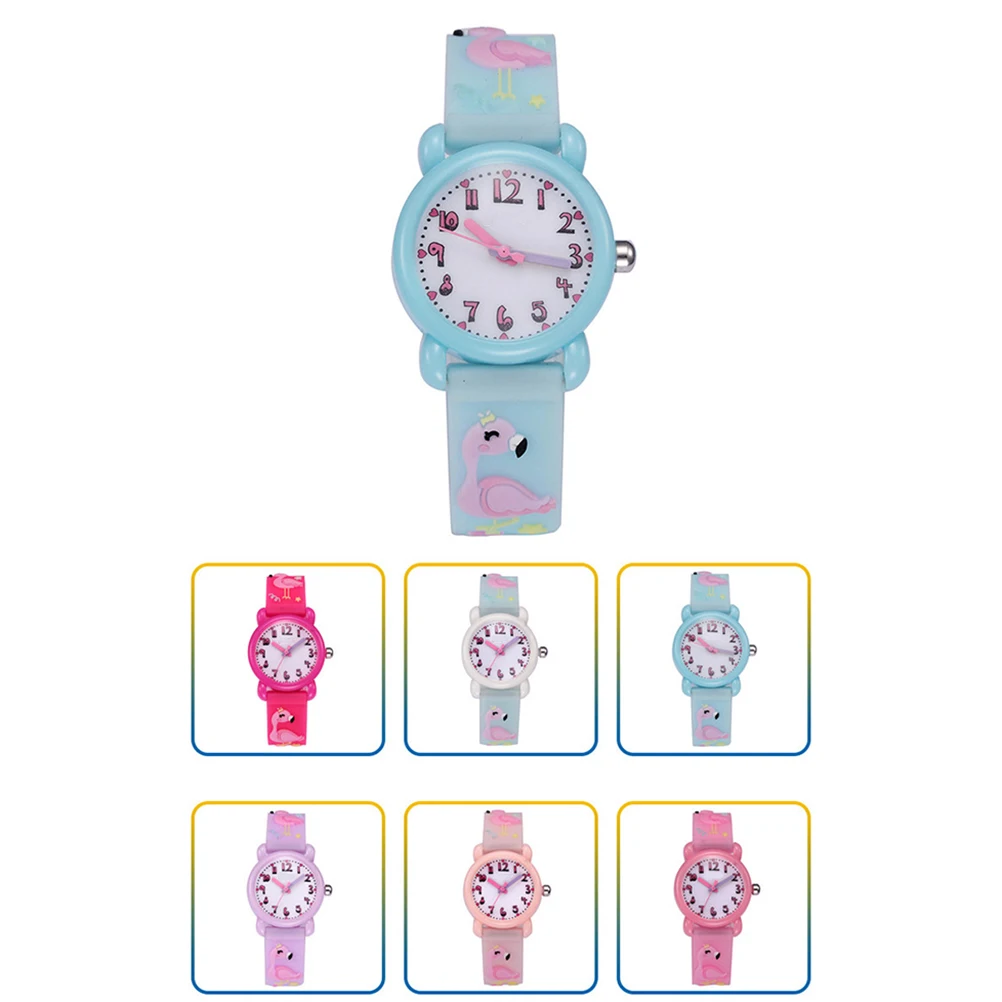 

1Pcs Lightweight Watch 3D Flamingo Print Waterproof Comfortable Wristband for Sky- Watch