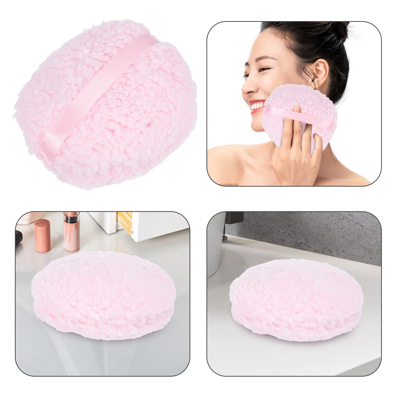 

Pink Body Powder Puff Large Soft Design Body Dusting Powder Applicator for Women Beauty Puff Large Applicator