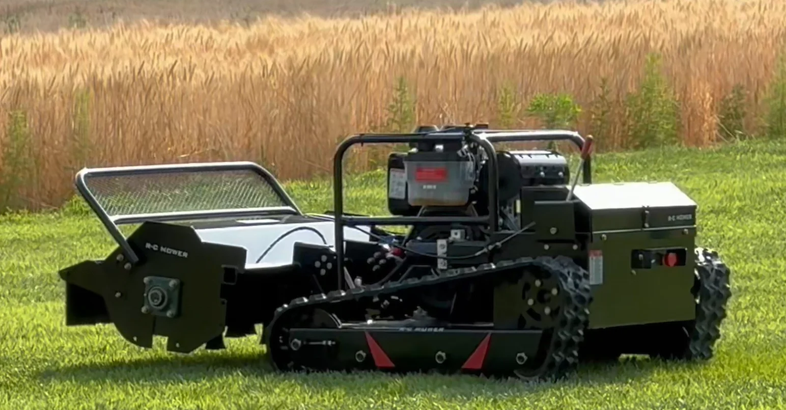 كفاءة عمل عالية نوعية جيدة جزازة العشب روبوتية صغيرة عن بعد #4