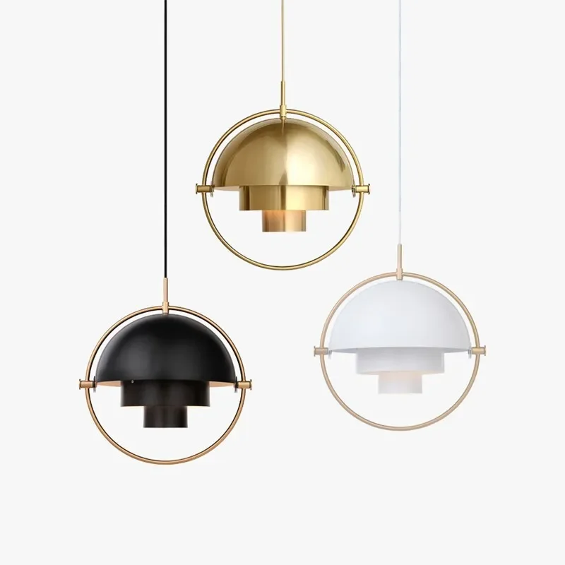 Gold Pendant Light Nordic Bedside Bedroom Hanging Lamp for Dining Room Shape Changed Suspension Droplight Indoor Lighting E27