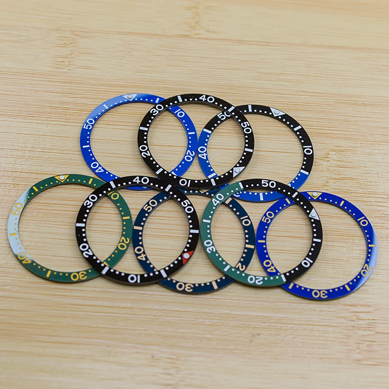 

Ceramic bezel lining, 38MM * 31.5MM, repair part, gift. Suitable for NH35 and NH36 movements. Watch bezel accessory.