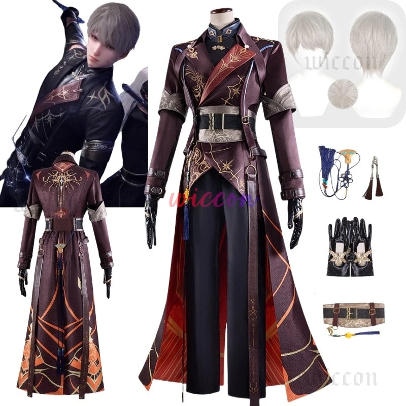 

Xavier Game Love And Deepspace Xavier Cosplay Costume Wig Adult Carnival Uniform Black Hunter Halloween Party Costumes Men