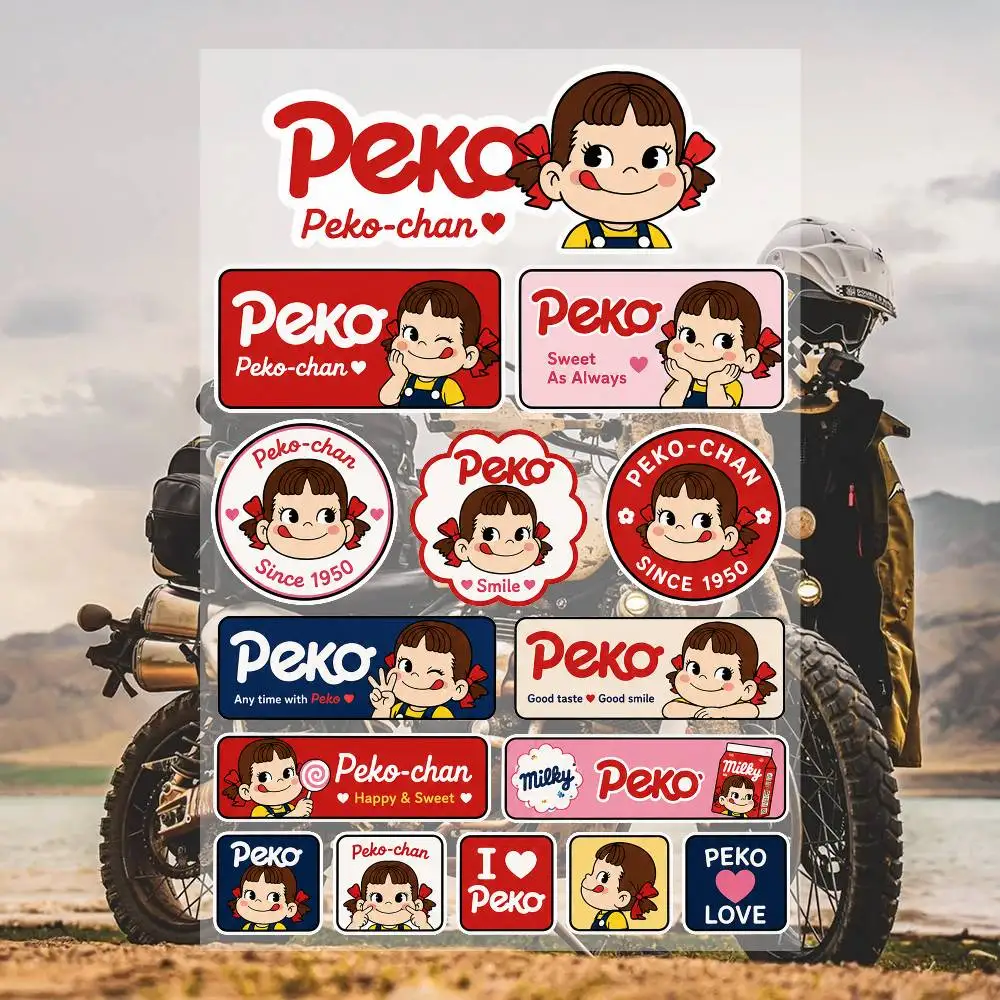 P-ekO--chaN- Aesthetic Graffiti Waterproof PVC Stickers for Car Motorcycle Skateboard Helmet Notebook