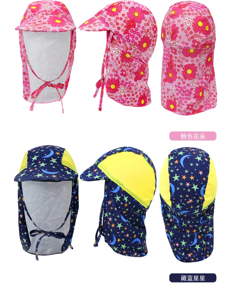 Bonnet de natation pour garçons et filles, protection du cou, pour jouer à la plage, pour protéger les oreilles