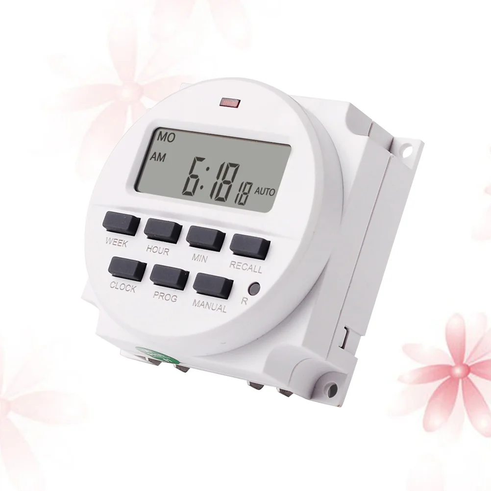 

16 Programs 220V Digital Lcd Weekly Programmable Microcomputer Time Control Switch For Electrical Appliances Power On/Off Timer