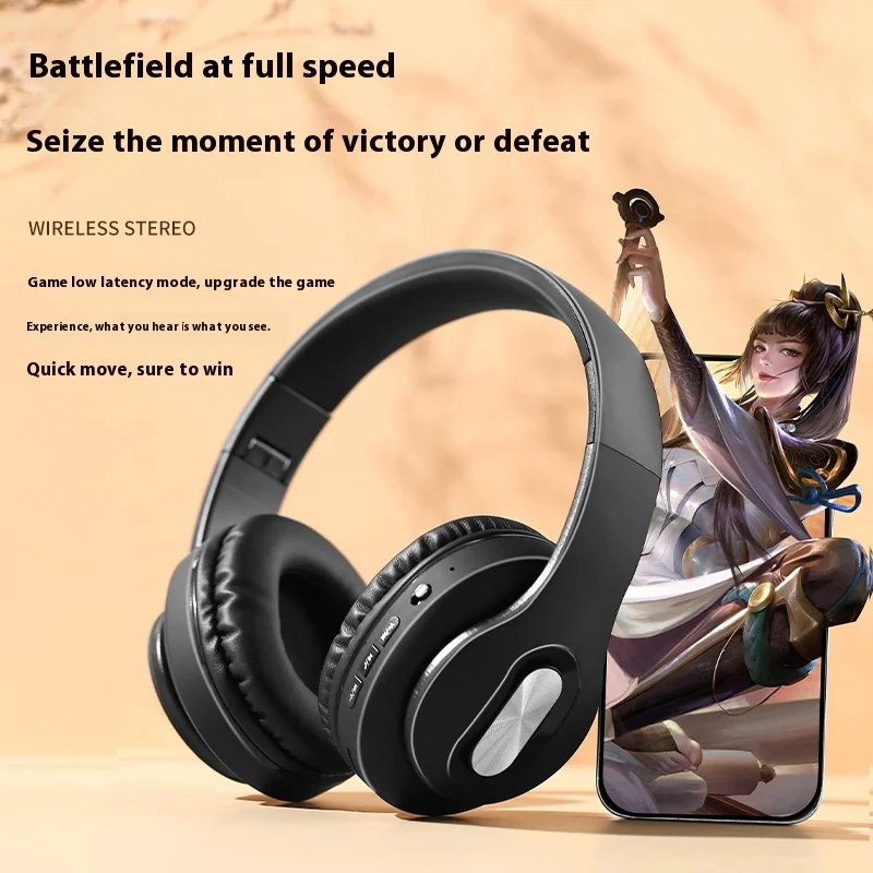 ANC Noise Reduction Ear Protection Head-mounted Bluetooth Headset Long Battery Life Wireless Metal Retractable Headset