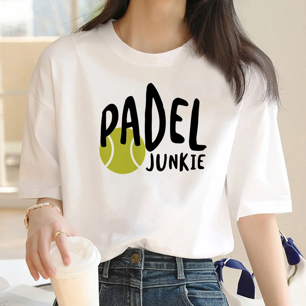 Padel t-shirts women Japanese anime top female graphic Japanese clothing