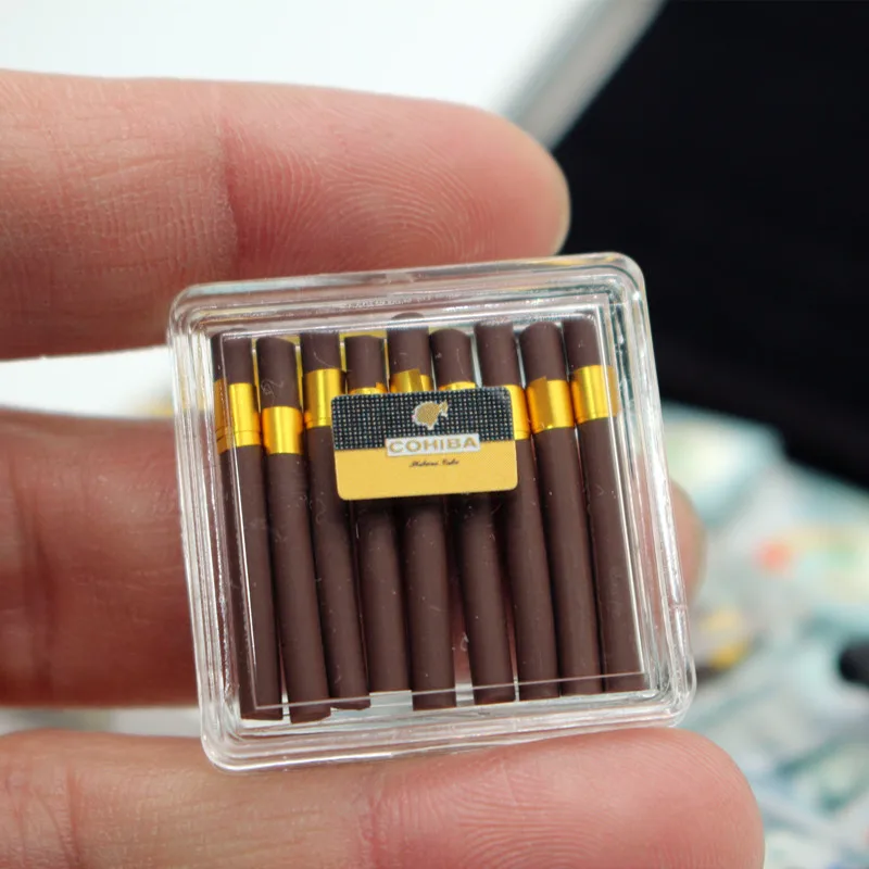 1 Juego de caja de cigarrillos para casa de muñecas, escala 1:12 1:6, comida en miniatura militar, juego de soldado, modelo de simulación, manualidades decorativas para el hogar