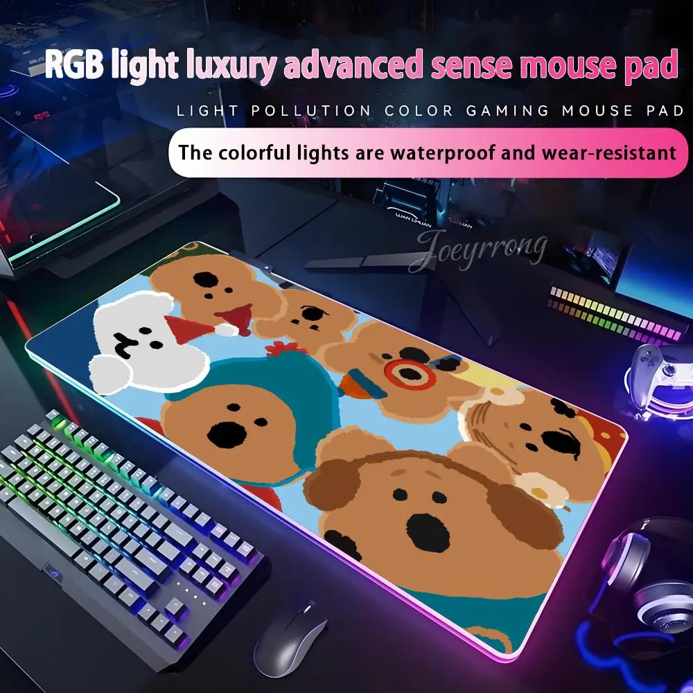 

Коврик для мыши с рисунком Dinotaeng, коврик для мыши RGB, расширенная игровая клавиатура, семь цветов, светодиодные коврики, большие 1000x500 мм, XXL, геймер