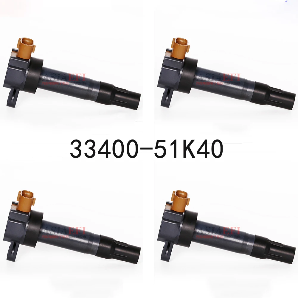 4pcs High Quality Ignition coils OEM 33400-51K40 for Suzuki Grand Vitara Kizashi Swift SX4 1.2L 1.6L 2.4L 3340051K40