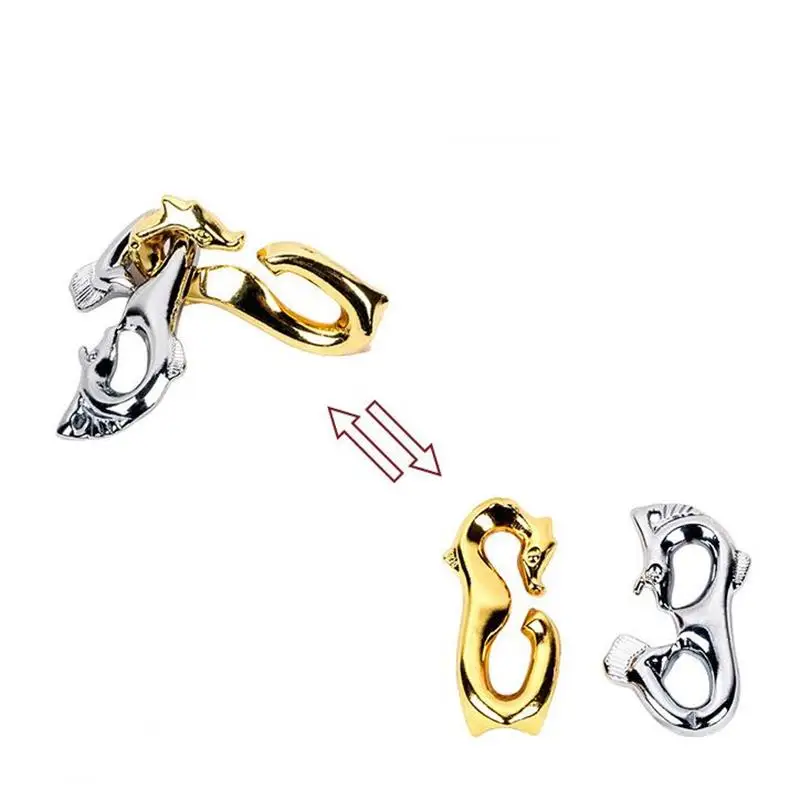 Set of 9PCS Intelligence Metal Puzzle Logic Mind Brain Teasers Rings Lock Puzzles Game Gift for Adults Children