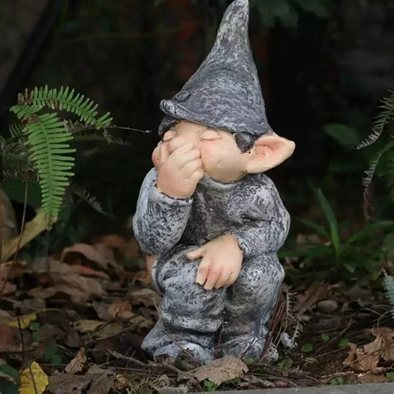 

Resin Crafts Funny Gnome Statue Garden Decoration Dwarf Taking A Shit Ornament Home Courtyard Lawn Decoration