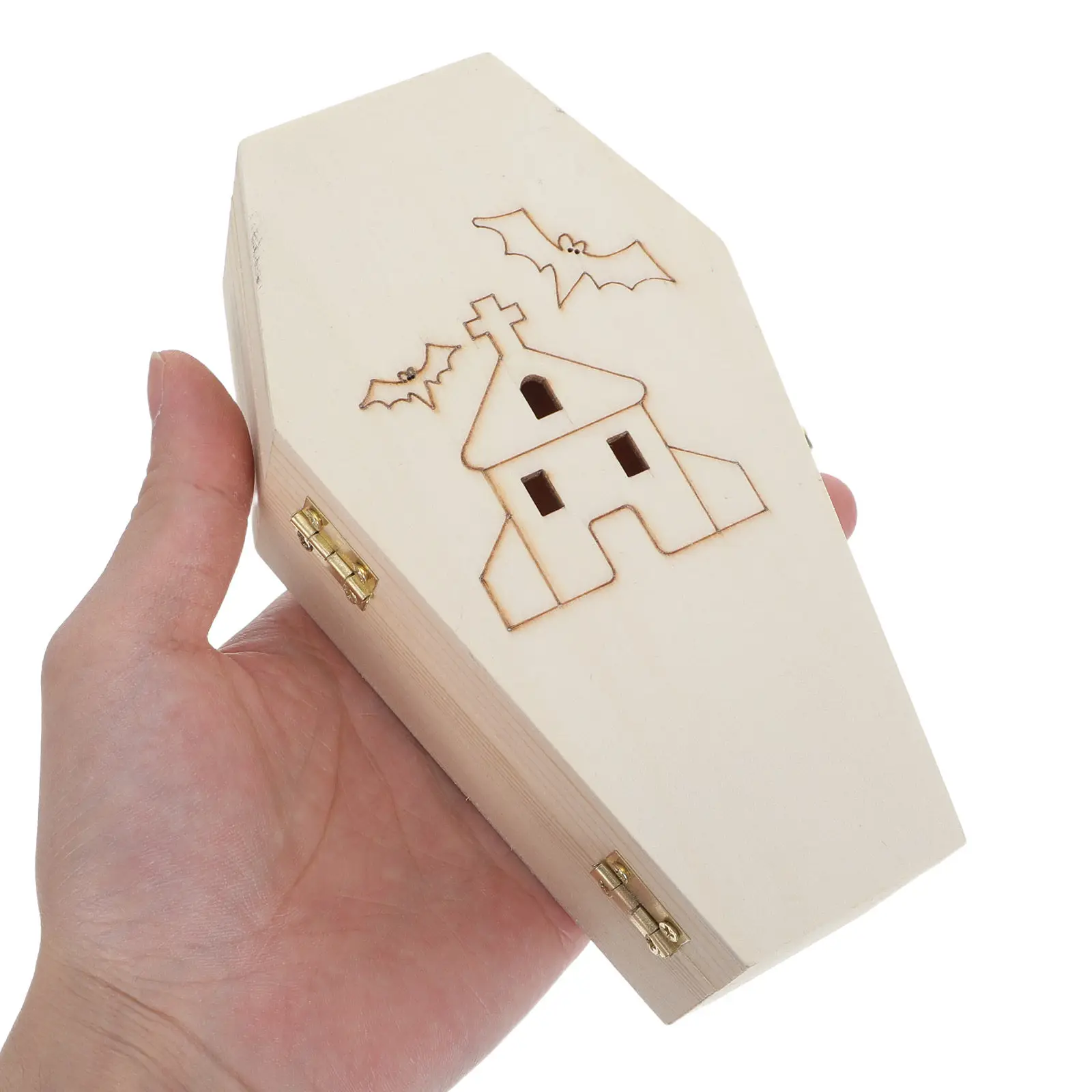 Box Pet Small Keepsake Memorial Urn Dog Ashes Halloween Christmas Box Wooden Storage Coffin Box Storage Box Pet Memorial Candy