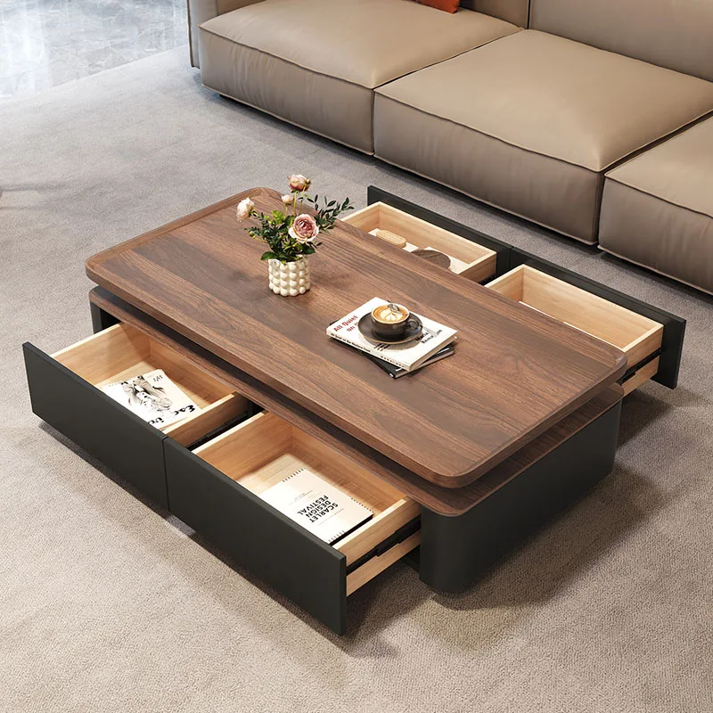 Drawers Writing Coffee Table Moving Organizer Storage Designer Living Room Luxury Side Table Modern Couchtisch Trendy Furniture