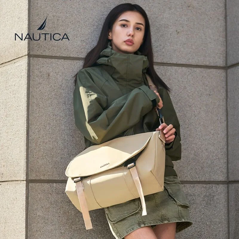 2026 NAUTICA Simple, Lightweight, Large Capacity Versatile Cross Shoulder Bag, Unisex Cycling Motorcycle Luggage Backpack