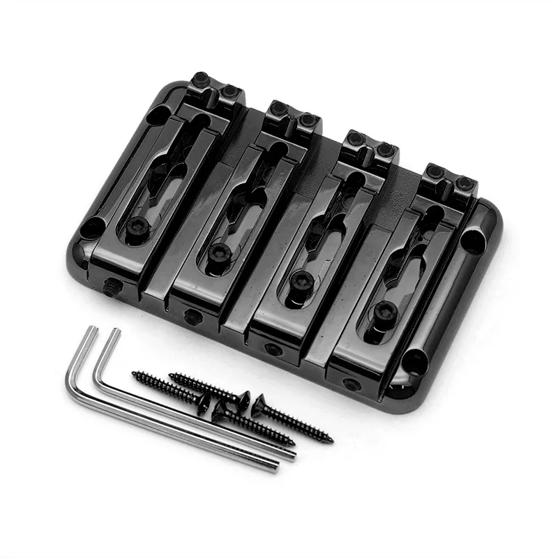 4-string-bass-bridge-separated-style-90x60mm-string-through-design-20mm-string-spacing-electric-bass-replacement-bridge