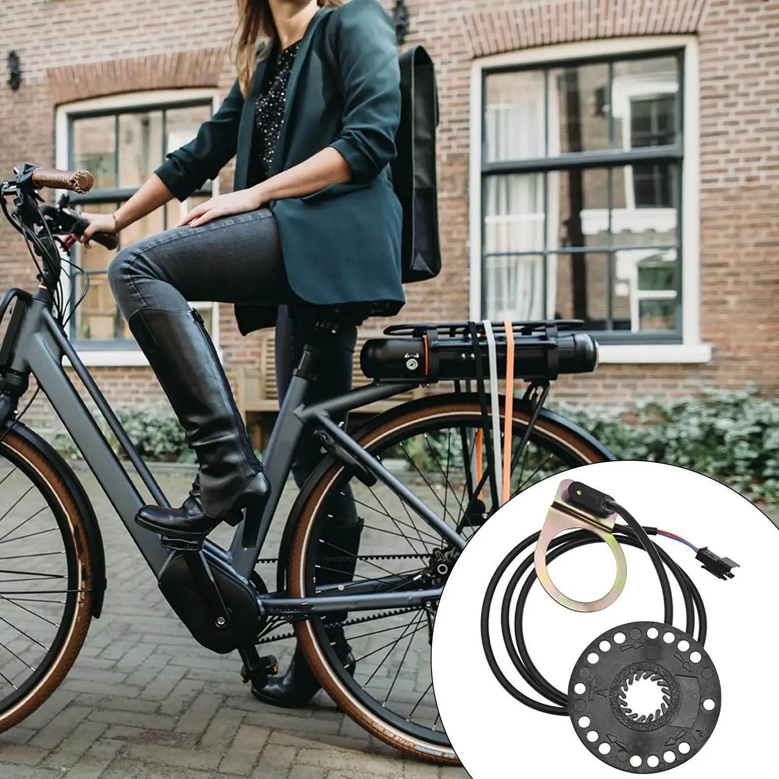 E Bike Pedal Assist Sensor Universal Speed Sensor For Electric Bicycle Bike Power Pedal Assist Sensor For Outdoor Riding Black