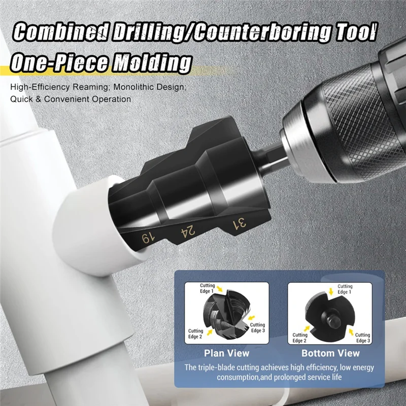 

BMBY-Complete Threading Kit For 1/2" 3/4" PPR Pipes-Internal External Taps Dies Reamer Pipe Cutterfor DN15 DN20 Plumbing