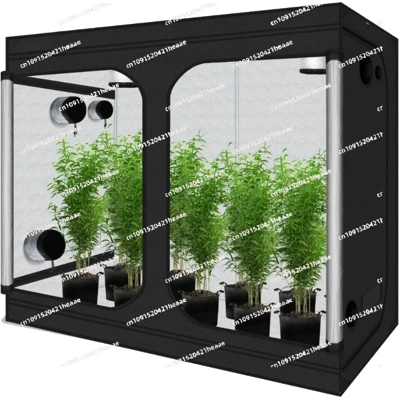 Suitable for  600D  Hydroponic Indoor with Window, Kit Bag & Floor Tray 8x4 Grow Tent 96x48x78''Plant Growing Tents