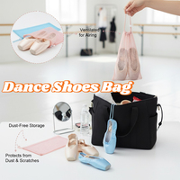 30*16cm Drawstring Dance Shoe Bag Breathable Mesh Anti Odor Ballet Pointe Shoes Bag Girls Ballerina Dance Storage Accessories