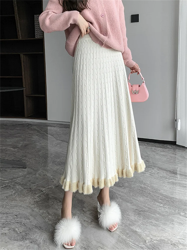 REVIEW FOR KOREAN STUDENT WINTER WOOLEN SKIRT YV2329 main image 1