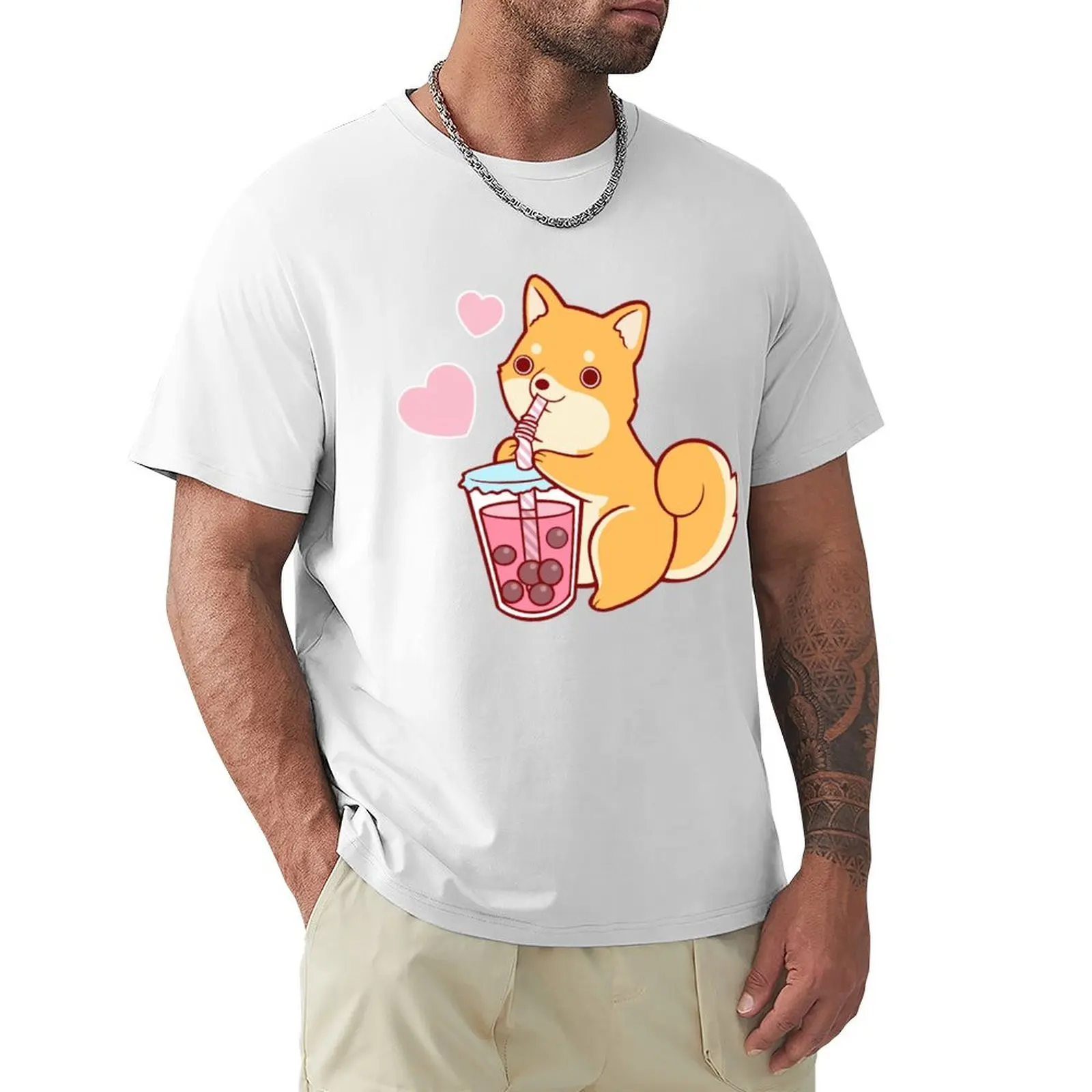 dog milk T-Shirt plus sizes tees summer top big and tall t shirts for men