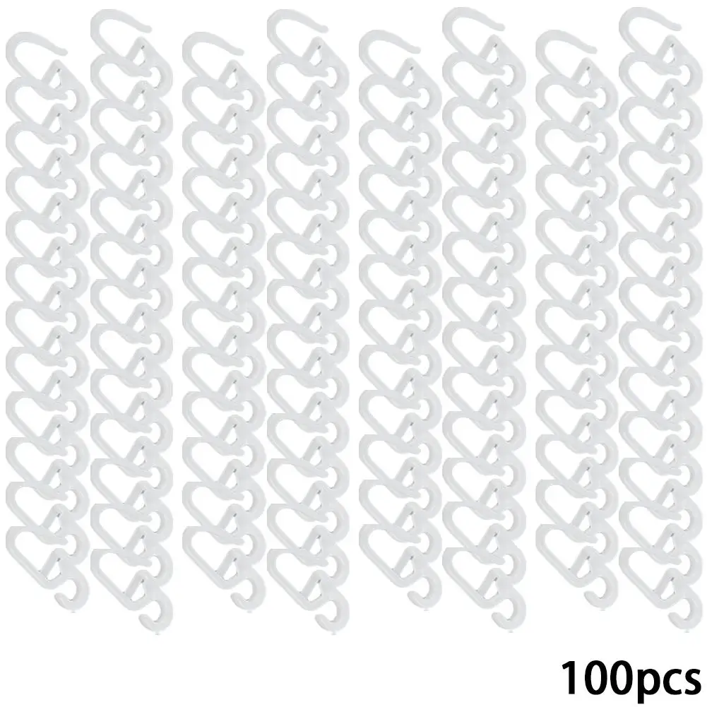 100 Curtain Hooks Curtain Hooks 100pcs Clip-on Hooks Curtain Hook For Curtain Rings Home Pleating Hooks Office