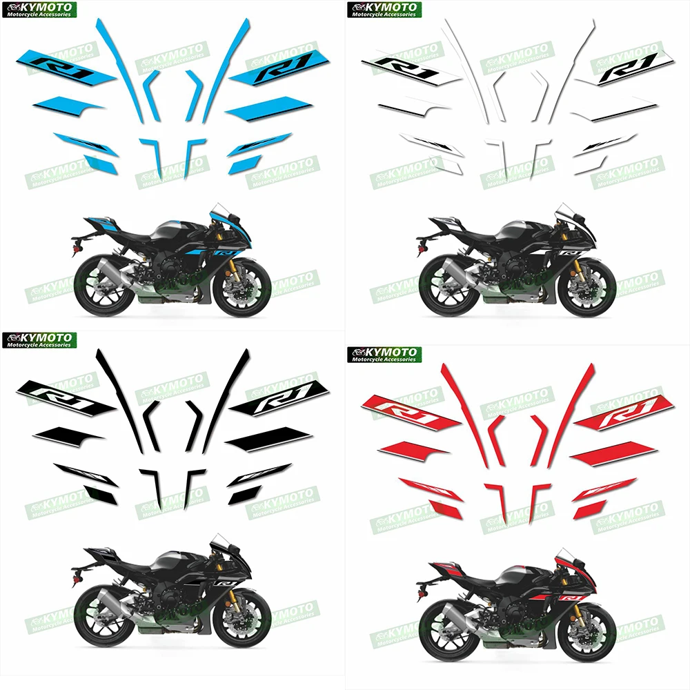 

Для YZF R1 21 YZF R1-21 2021-2024 аксессуары для мотоциклов, гоночный обтекатель, модификация хвоста, наклейка, полный комплект автомобильных наклеек