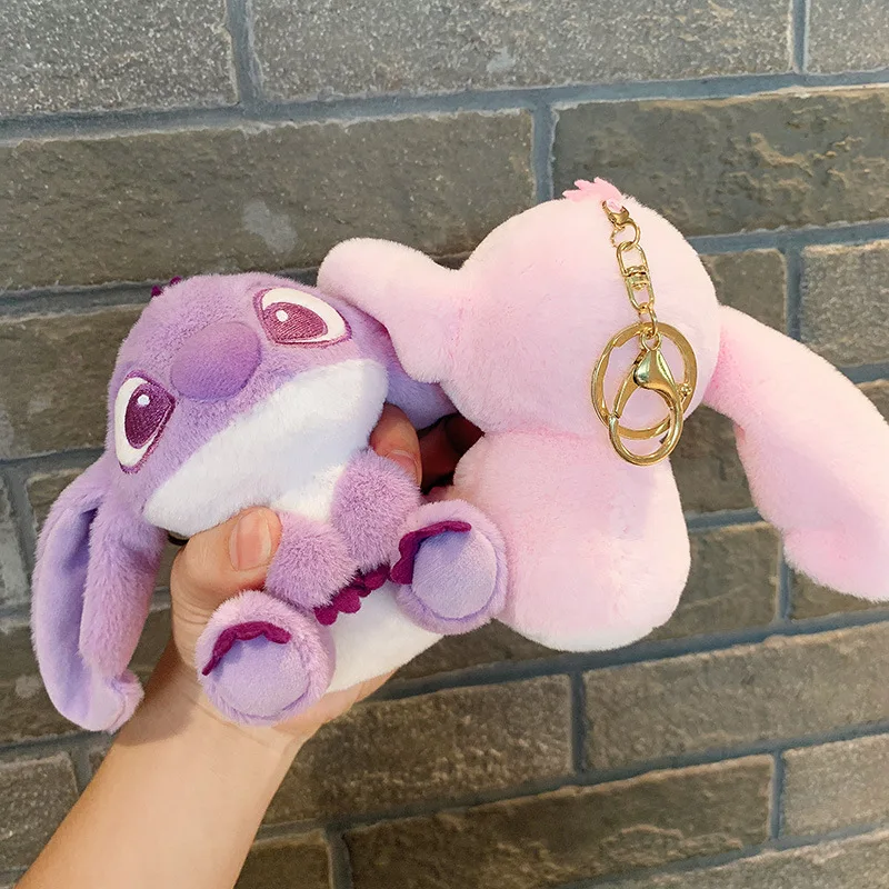 1pc ステッチぬいぐるみキーホルダーディズニーアニメフィギュア